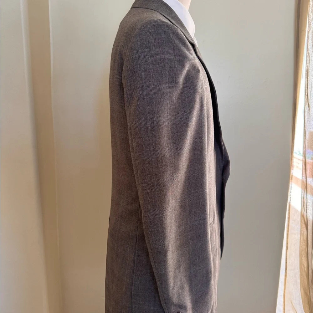 JOHNNY CARSON Vintage 70’s Deadstock Subtle Plad Wool Blend 3 Piece Suit 44 L - Picture 5 of 16